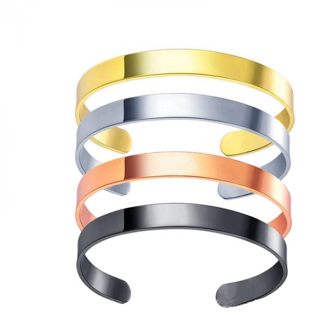 Женщин браслета Bangle шарма нержавеющей стали браслета моды браслеты женщин Bangles С-образных открытых изготовленные на заказ