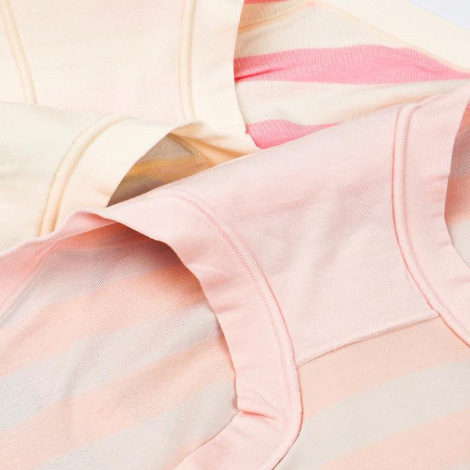 Оптовые режимные Striped трусы для Breathable японского стиля дам удобное плюс нижнее белье женщин размера