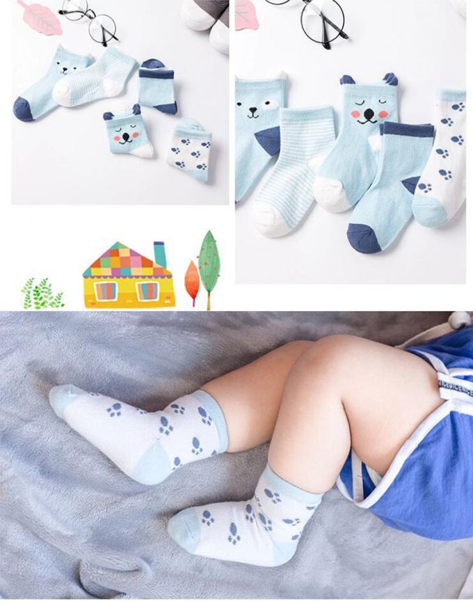 Носки младенца Newborn хлопка хлопка носков ребенка мультфильма носков младенца милого сумасшедшего смешного Newborn изготовленные на заказ