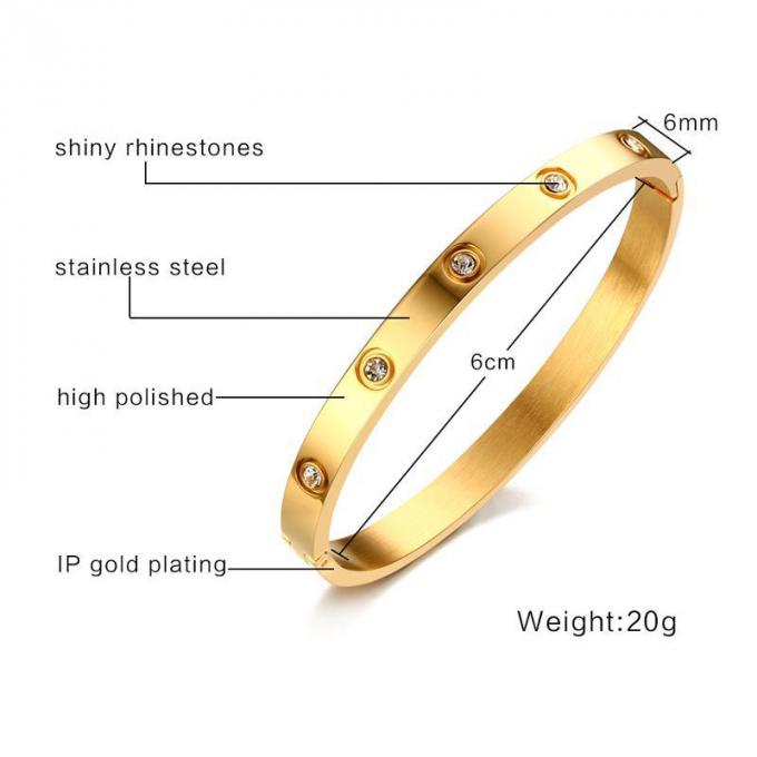Женщин нержавеющей стали браслета Bangle женщин диаманта Hotselling Bangles браслетов шарма C-открытых