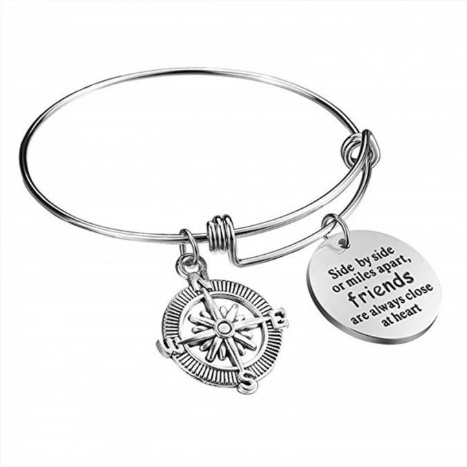 Мода 	 Bangle письма браслета золота Bangles женщин вокруг привесных женщин браслета