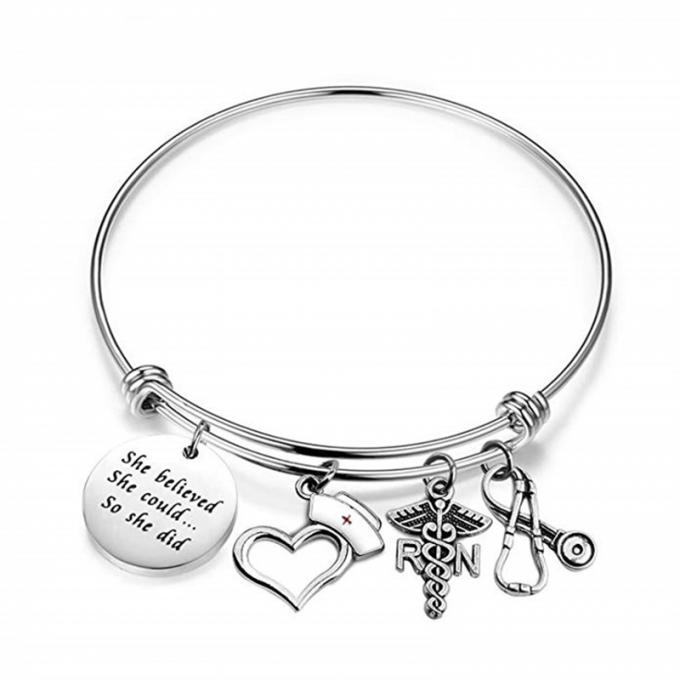 Мода 	 Bangle письма браслета золота Bangles женщин вокруг привесных женщин браслета