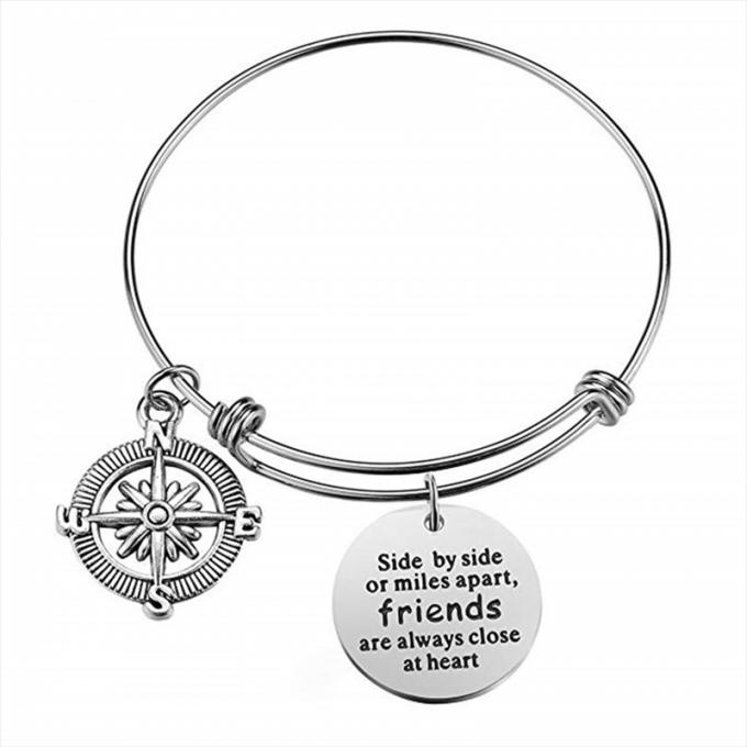 Мода 	 Bangle письма браслета золота Bangles женщин вокруг привесных женщин браслета