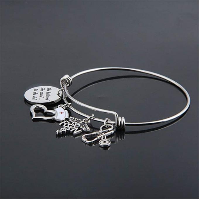 Мода 	 Bangle письма браслета золота Bangles женщин вокруг привесных женщин браслета