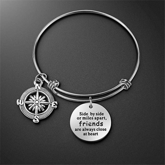 Мода 	 Bangle письма браслета золота Bangles женщин вокруг привесных женщин браслета
