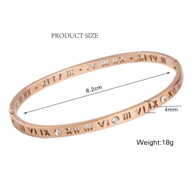 Золото моды покрыло Bangles дам Bangle нержавеющей стали и Bangle номера кольца римский