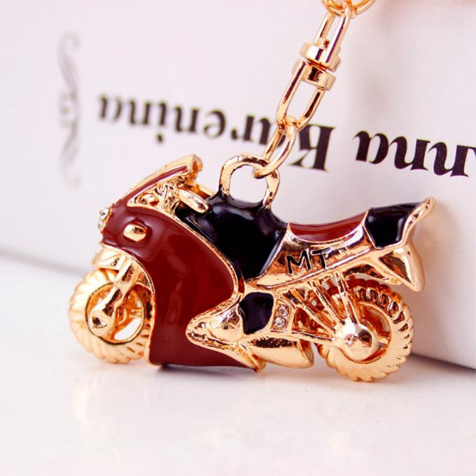 Keychains для дизайнеров Кристл металла страза мотоцикла шкентеля металла женщины логотипа ключевой цепи модельных роскошных изготовленного на заказ