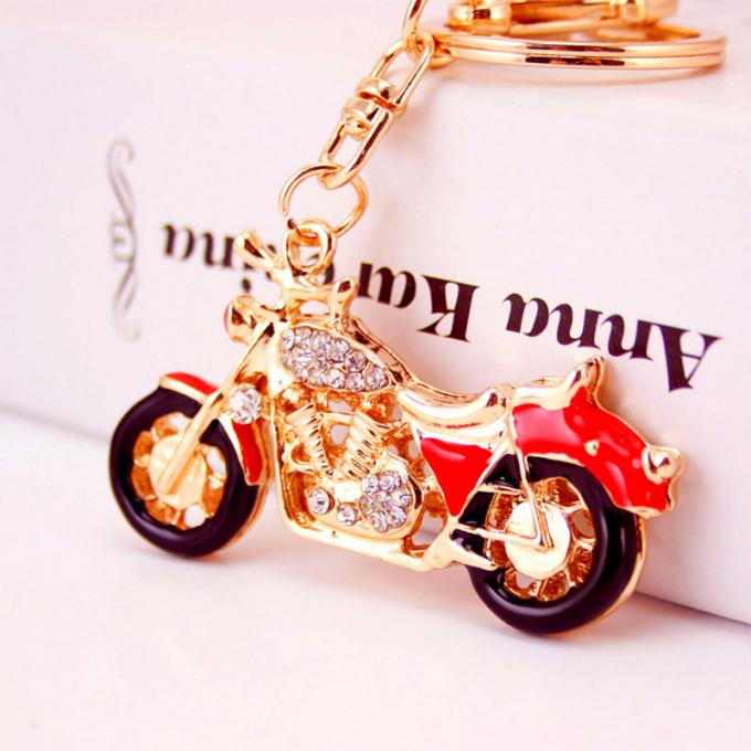 Keychains для дизайнеров Кристл металла страза мотоцикла шкентеля металла женщины логотипа ключевой цепи модельных роскошных изготовленного на заказ