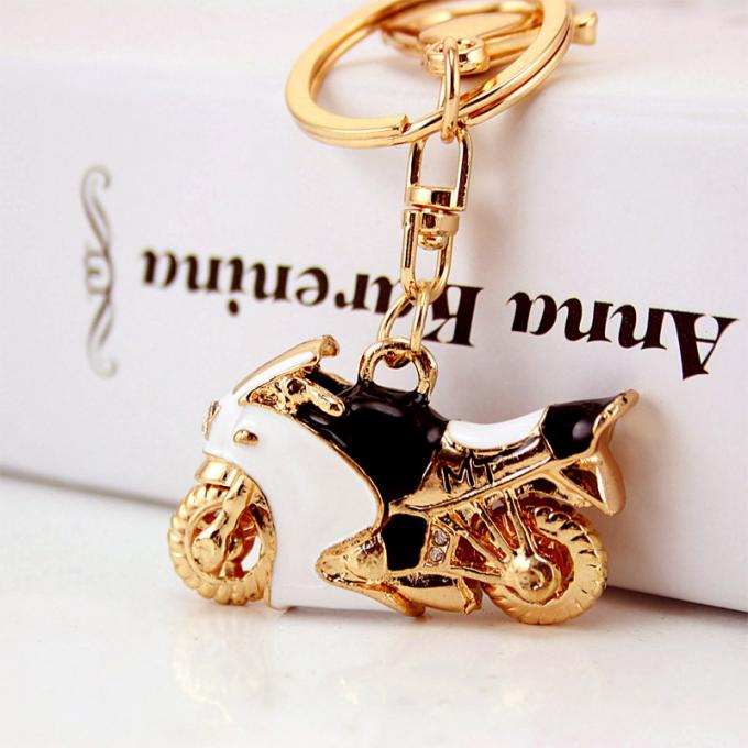 Keychains для дизайнеров Кристл металла страза мотоцикла шкентеля металла женщины логотипа ключевой цепи модельных роскошных изготовленного на заказ